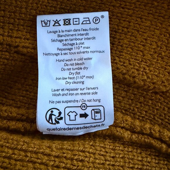 Sezane Valerio Jacket. Merino Wool Knit Sweater. Olive Green. Size XS - Picture 5 of 7